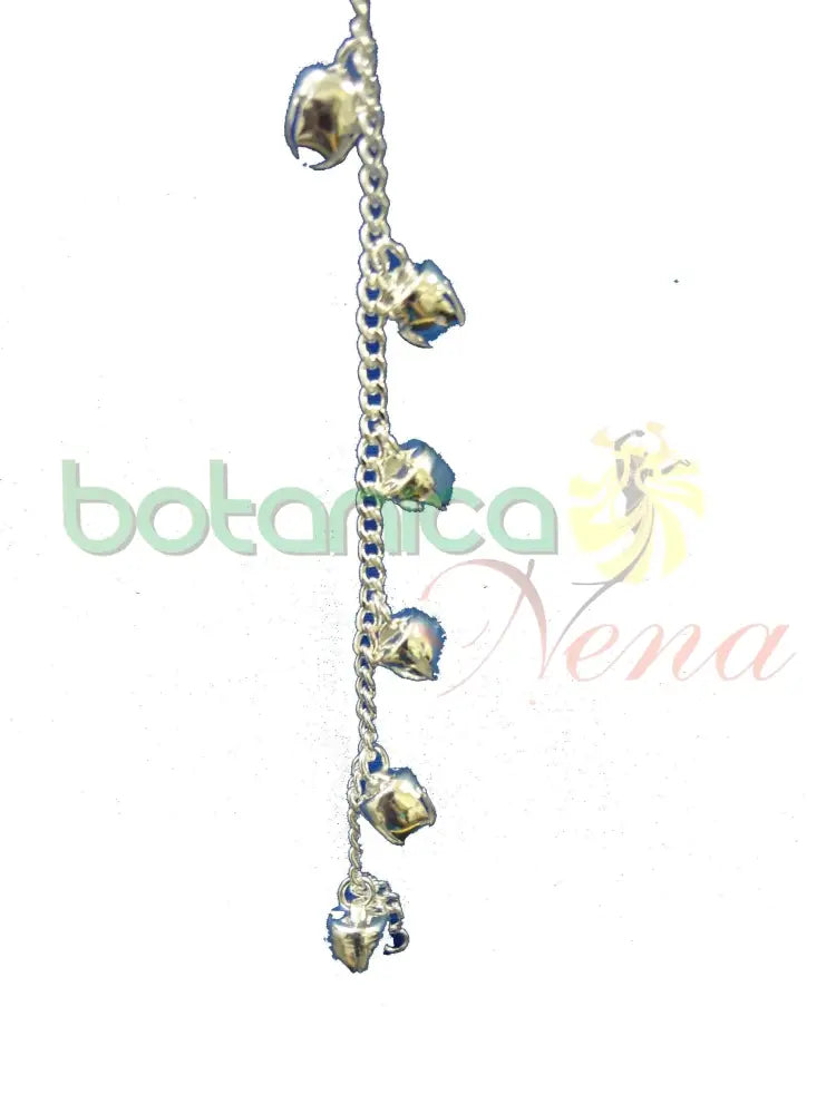 Cascabeles Pulsera de tobillo  Baño de Plata - Botanica Nena