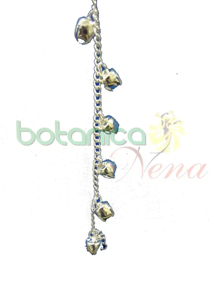 Cascabeles Pulsera de tobillo  Baño de Plata - Botanica Nena