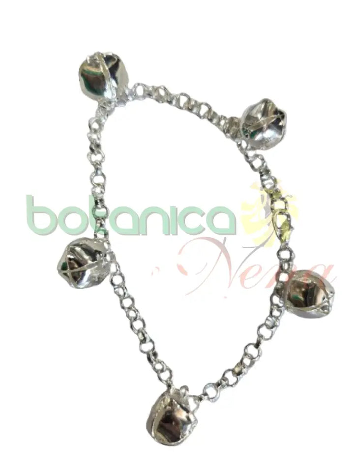 Pulso Cascabeles mano Baño de Plata 5 Cascabeles