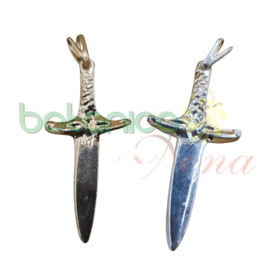 Puñal Baño en Oro y Plata 1.8"H - Botanica Nena