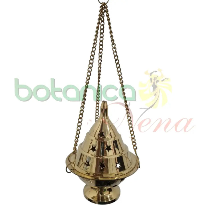 Quemador de Incienso de Brass Dorado 5’’h X 3.5’’w