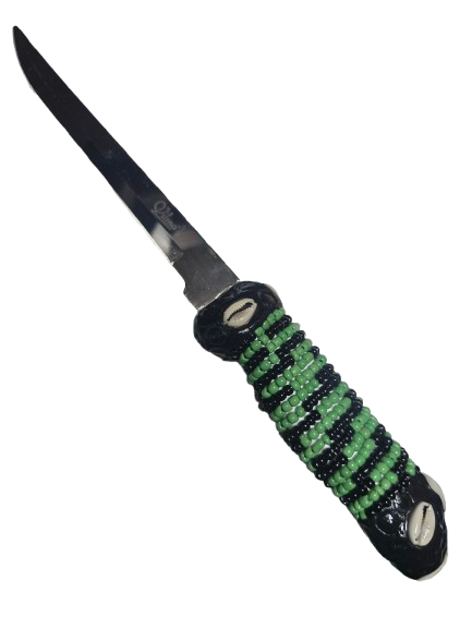 Cuchillo Forrado en cuentas para Oggun - Botanica Nena