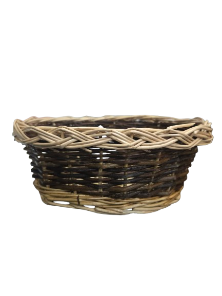 Canasta/ Cesta De Mimbre con borde grueso