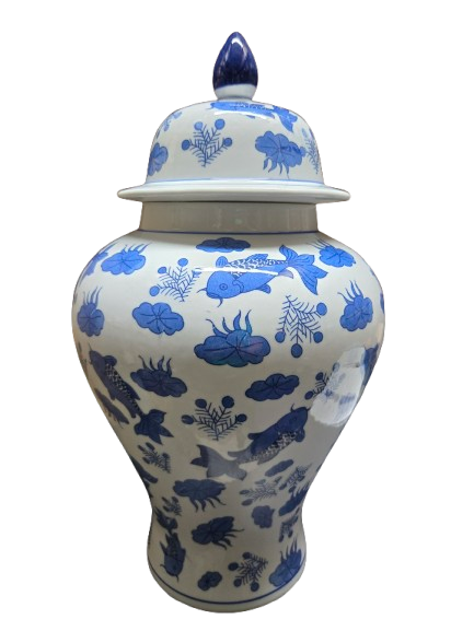 Potiche Olokun / Yemaya Peces 18" - Botanica Nena