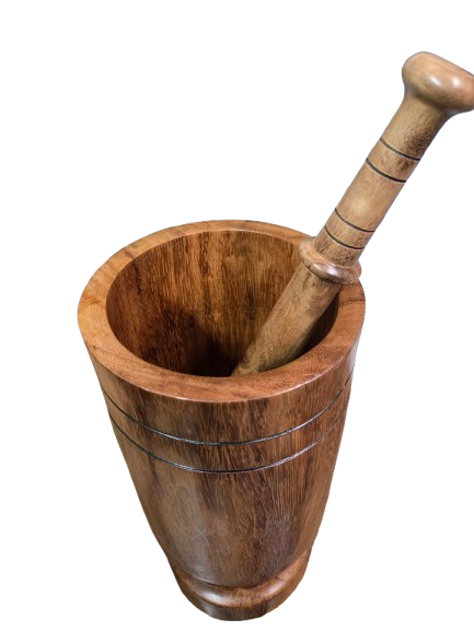 Mortero de Madera Grande de Babalawo 18"h