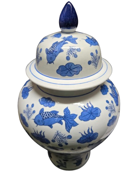 Potiche Olokun / Yemaya Peces 18" - Botanica Nena
