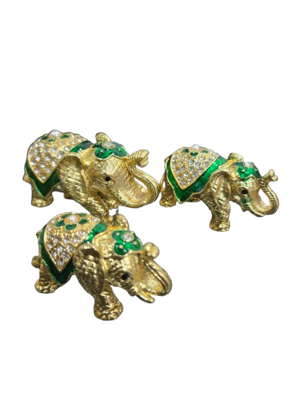 Joyeros Set 3 Elefantes con Brillantes