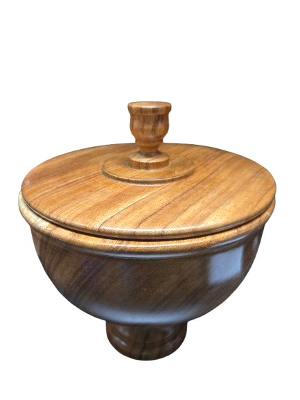 Batea de Madera Shango / Orula (Castillo) 12"W x 11"H - Botanica Nena