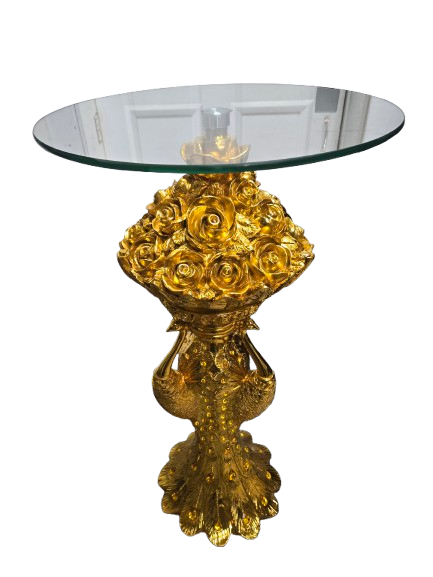 Pedestal/Base 3 Pavo Real con cristal