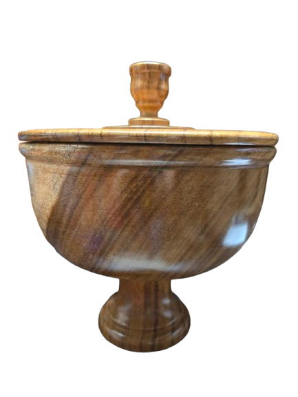 Batea de Madera Shango / Orula (Castillo) 12"W x 11"H - Botanica Nena