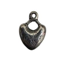 Corazon plateado metal 1.5" - Botanica Nena