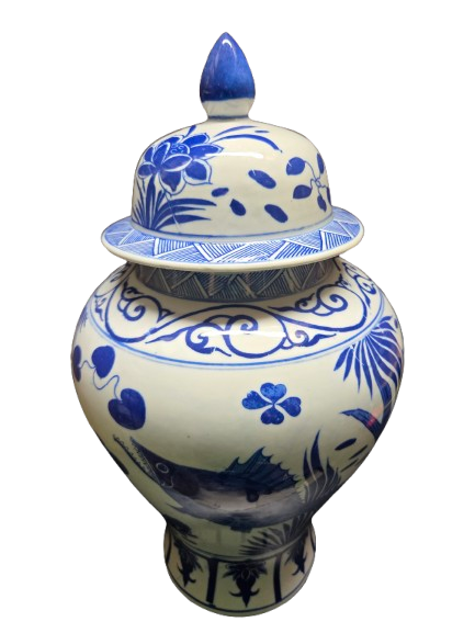 Potiche Olokun / Yemaya Peces 18" - Botanica Nena