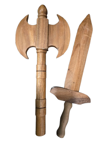 Juego Hacha y espada Madera(Set)