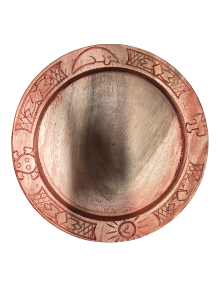 Tablero Adivinacion Tallado Ifa 14"W x 1.5"H - Botanica Nena