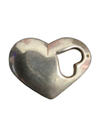 Corazon plateado metal 1.5" - Botanica Nena