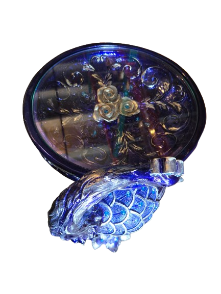 Base/Pedestal De Pavo Real Dorado 39"X15"