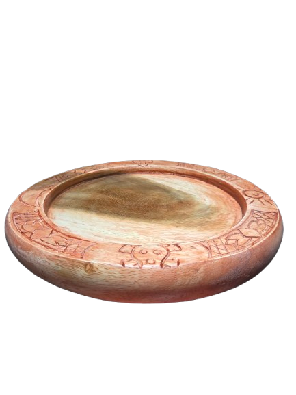 Tablero Adivinacion Tallado Ifa 14"W x 1.5"H - Botanica Nena