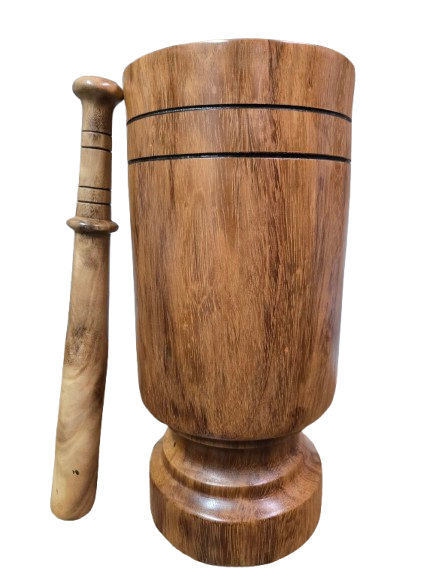 Mortero de Madera Grande de Babalawo 18"h