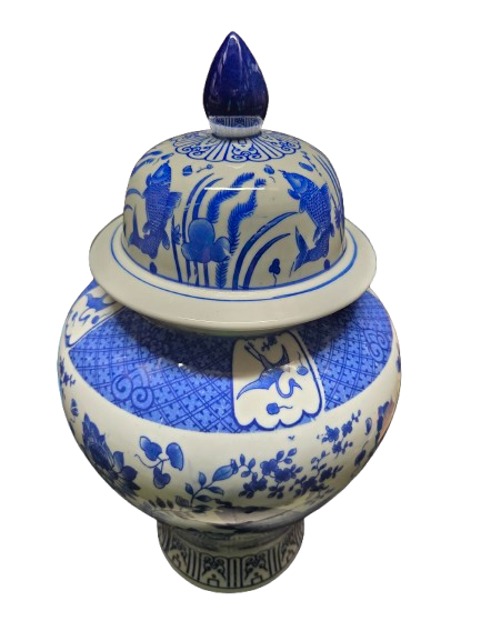 Potiche Olokun / Yemaya Peces 18" - Botanica Nena