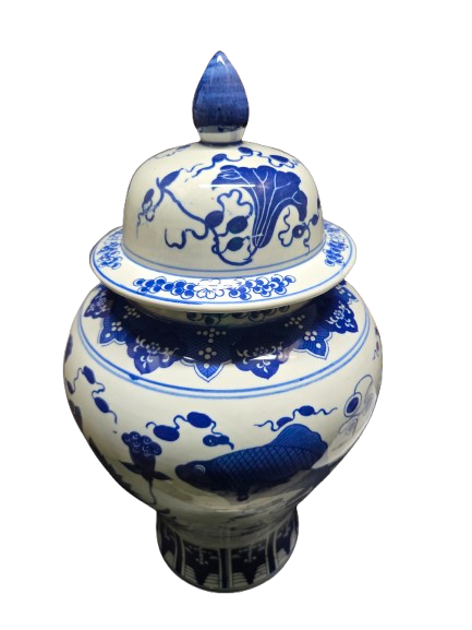 Potiche Olokun / Yemaya Peces 18" - Botanica Nena