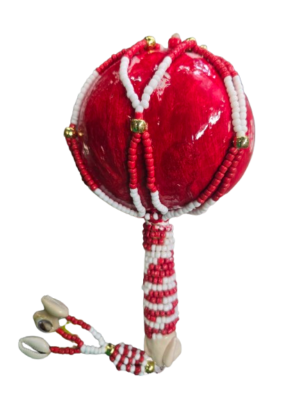 Maraca Forrada en cuentas Shango