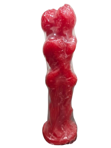 Velas Figura Amantes Abrazados Roja 9"H X 2.8"w