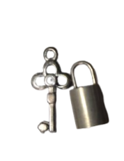 Candado con Llave Pequeño metal 0.4"H - Botanica Nena