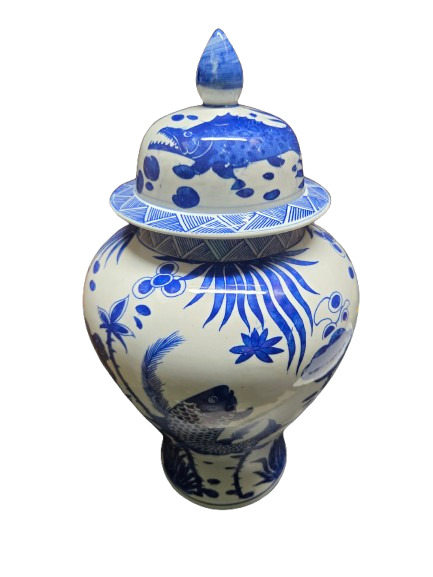 Potiche Olokun / Yemaya Peces 18" - Botanica Nena
