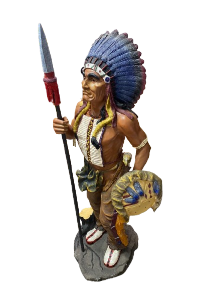 Indio Con Escudo y Lanza 58"