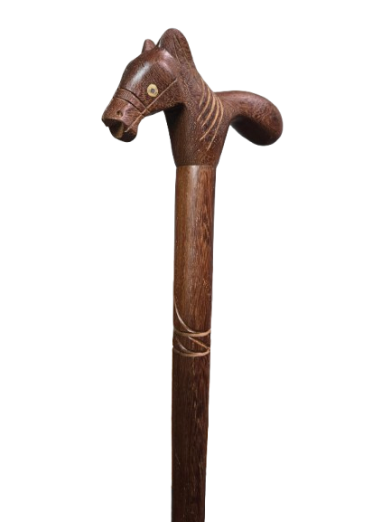 Bastón Desarmable De Madera Tallado Para Eggun 36 A 38" H x 4" o 5"W - Botanica Nena