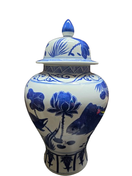 Potiche Olokun / Yemaya Peces 18" - Botanica Nena