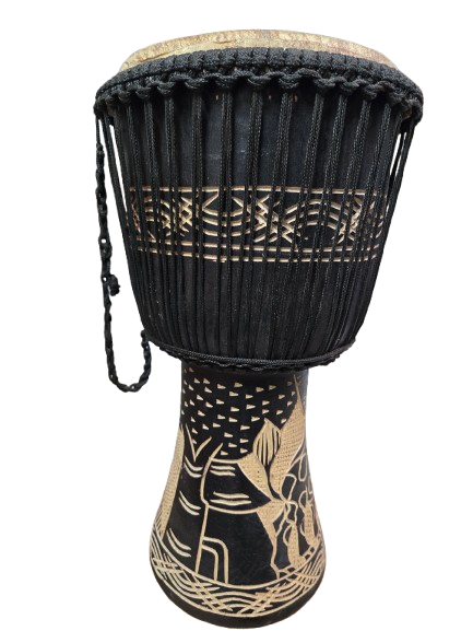 Tambor de Madera y Cuero 22"H