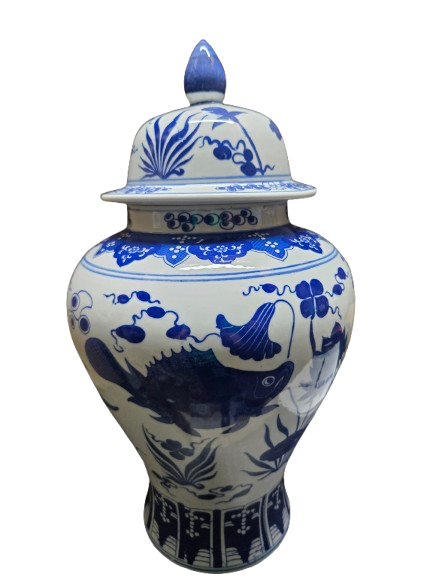 Potiche Olokun / Yemaya Peces 18" - Botanica Nena