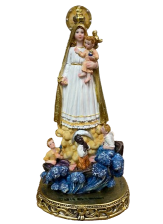 Virgen de la Caridad del cobre 12"H