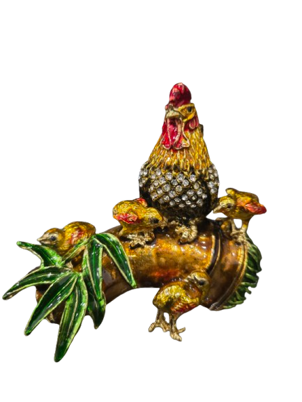 Joyero de Gallina con brillantes