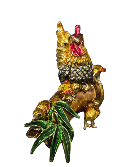 Joyero de Gallina con brillantes