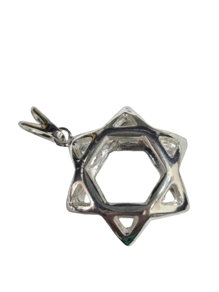 Estrella de David Baño Oro y Plata 1"H