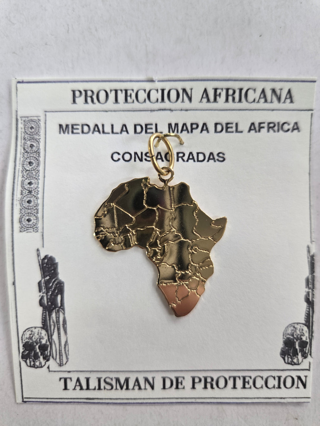 Mapa Africa 1" metal (Medalla) - Botanica Nena