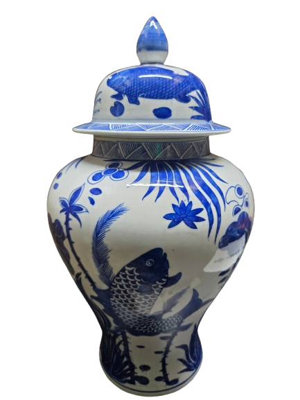 Potiche Olokun / Yemaya Peces 18" - Botanica Nena