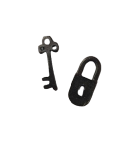 Candado con Llave Pequeño metal 0.4"H - Botanica Nena