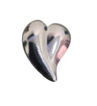 Corazon plateado metal - Botanica Nena