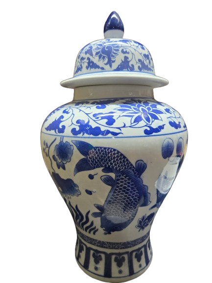 Potiche Olokun / Yemaya Peces 18" - Botanica Nena