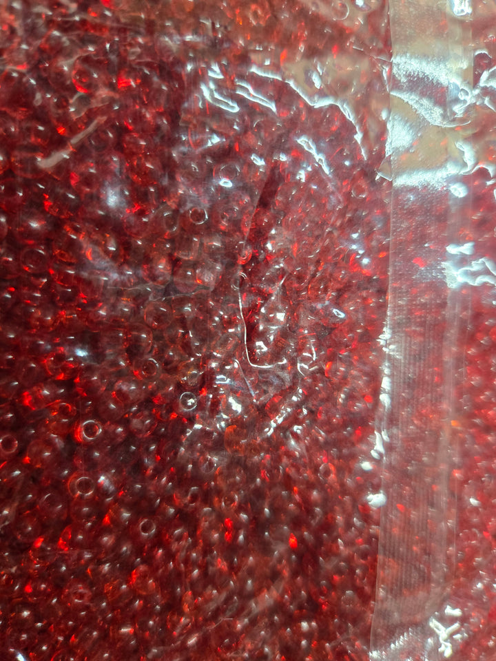 1 lb Red beads - Cuentas rojas