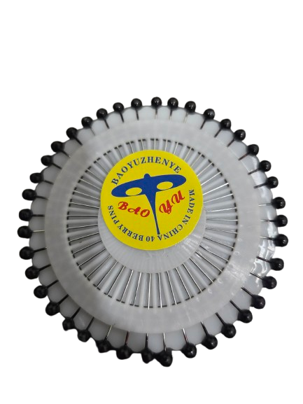 Alfiler con cabeza Negra (Paq 40PCS)