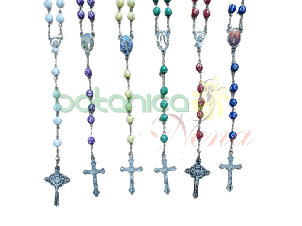 Rosario con imagen y Cruz de metal - Botanica Nena