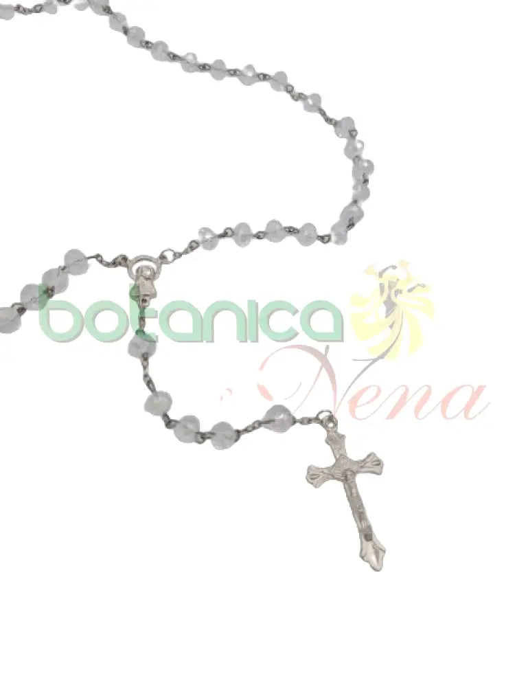 Rosario Cuentas de Cristal -20" Trasparente - Botanica Nena