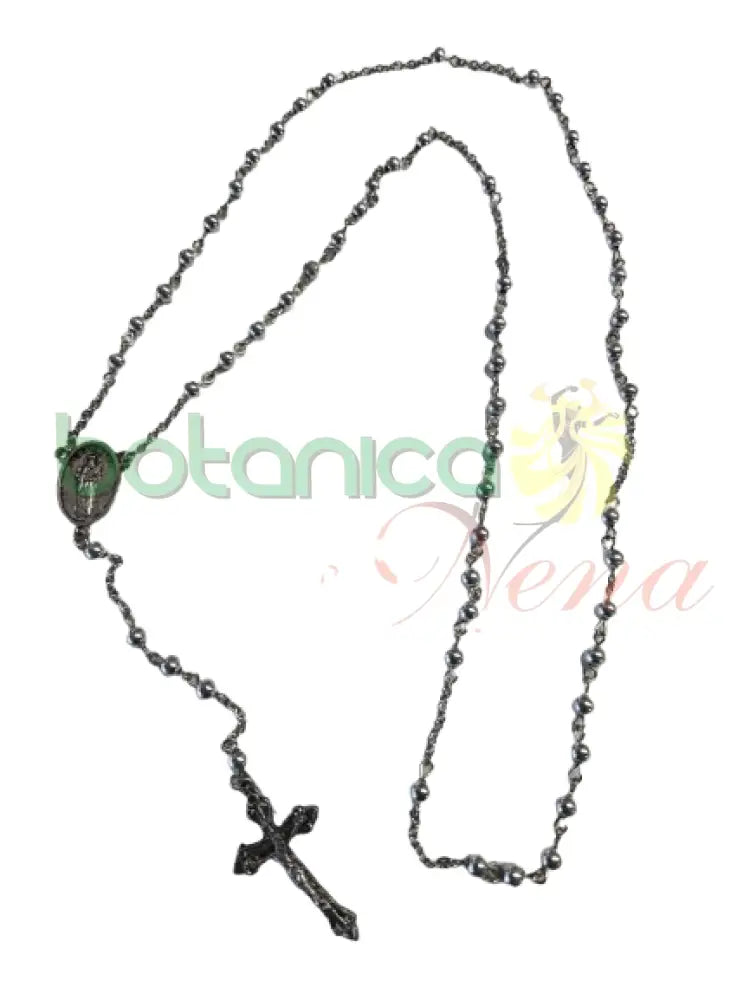 Rosario plateado metal -20’’