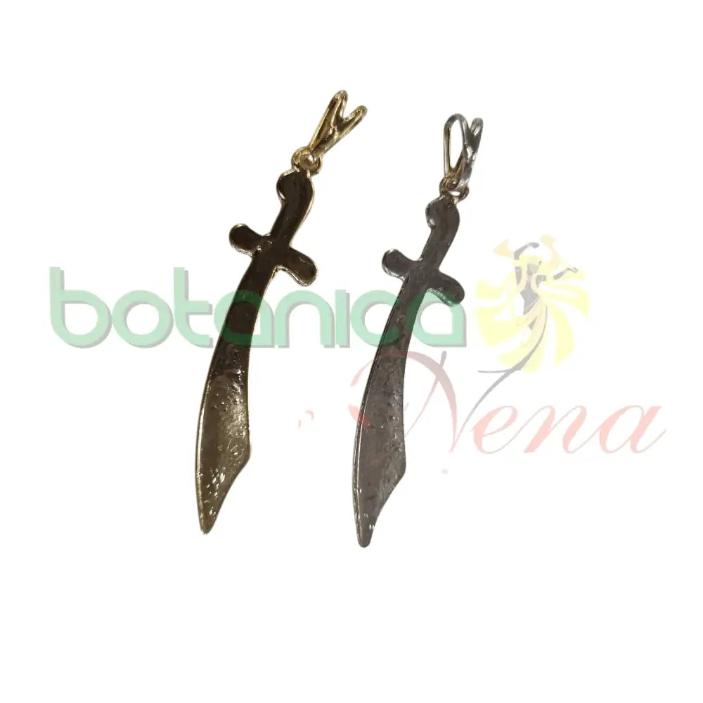 Sable - Cimitarra baño de Plata y Oro 2"H - Botanica Nena