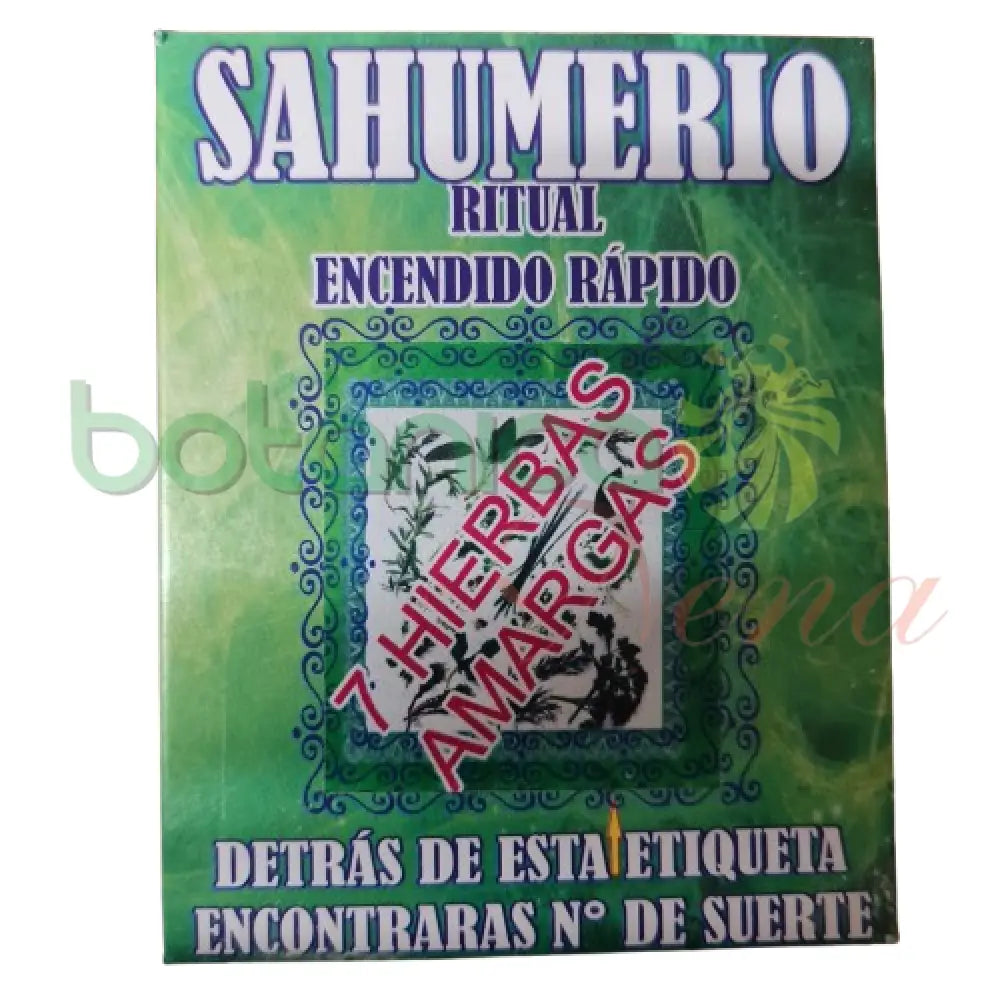 Sahumerio Ritual Encedido rapido 7 Hierbas Amargas