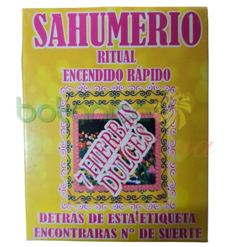Sahumerio Ritual Encedido rapido 7 Hierbas Dulces